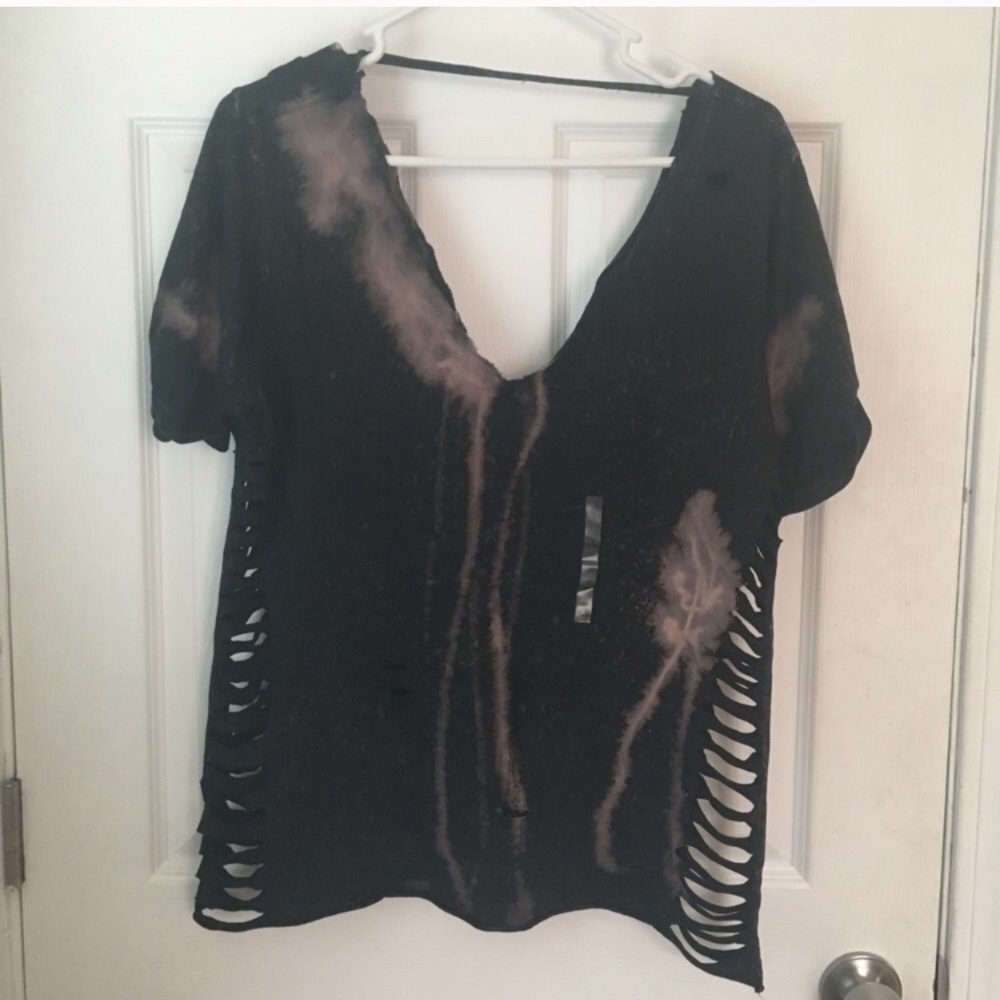 Affliction distressed T-shirt large new